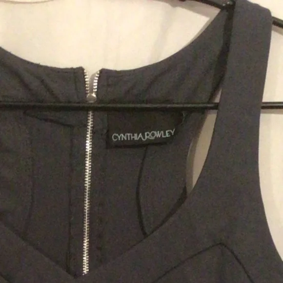 CYNTHIA ROWLEY GRAY DRESS - Picture 2 of 10